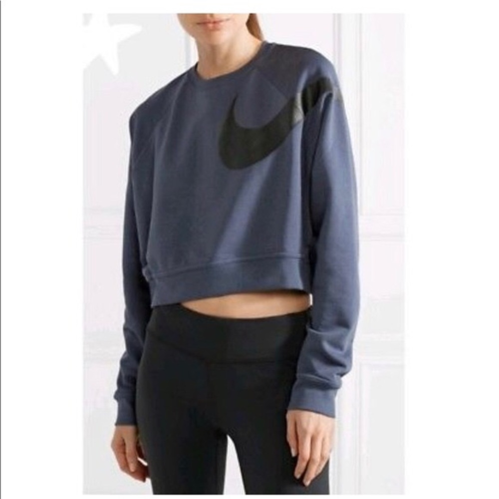 Nike Cropped Sweatshirt - Navy
